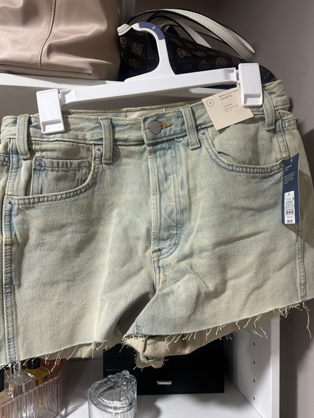 Universal Thread Light Washed Green Denim Cutoff Shorts